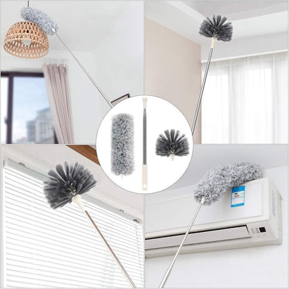 Telescopic Feather Duster Set - Feather Duster - Longest 250cm - Microfiber - Adjustable Telescopic Handle - V1188-MS101-02155-1
