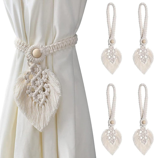 Curtain Holders - 4 Pieces - Curtain Tieback Hook - Curtain Cords - Curtain Drawstring - Holdback Tiebacks - V1188-MS101-02157-1