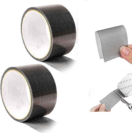 2 Pieces - Screen Repair Tape - 2M x 50mm - Mosquito Net Adhesive Tape - Window Screen Tape - Screen Repair V1188-MS101-02160-1