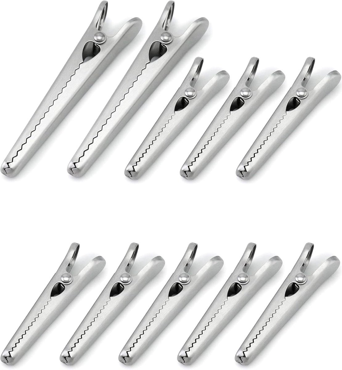 Stainless Steel Sealing Clips - Kitchen Sealing - 10 pieces - 8 cm & 11.5 cm V1188-MS101-02161-1