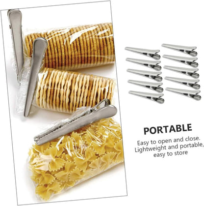 Stainless Steel Sealing Clips - Kitchen Sealing - 10 pieces - 8 cm & 11.5 cm V1188-MS101-02161-1