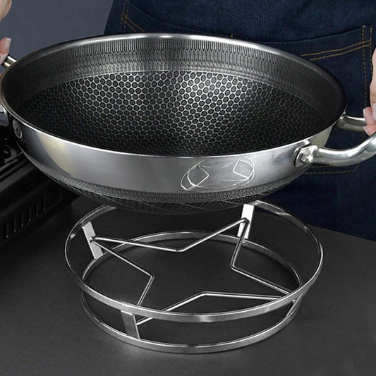 Pan Rack - Pot Stand - Stainless Steel Grill Holder - Steam Grid - Cooking Stand - Pan Trimmer - Pot Trimmer V1188-MS101-02168-1