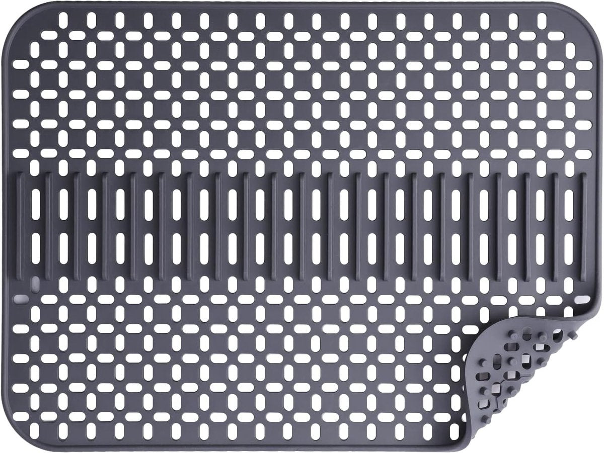 Silicone sink mat - sink protection - 1 piece - dark grey - 43x32 cm V1188-MS101-02180-1