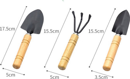 Garden Tool Set - Handy 3-piece set with small trowel for bonsai and plant maintenance V1188-MS101-02186-1