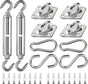 Shade Cloth Mounting Set - 42-Piece - Stainless Steel - Hardware Kit for Sun Sail - For Rectangular / Square V1188-MS101-02188-1
