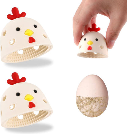 Egg Cleaning Brush 2 Pieces - Silicone Egg Brush Cleaner - Kitchen Accessories - Fresh Egg Brush Cleaner - V1188-MS101-02189-1