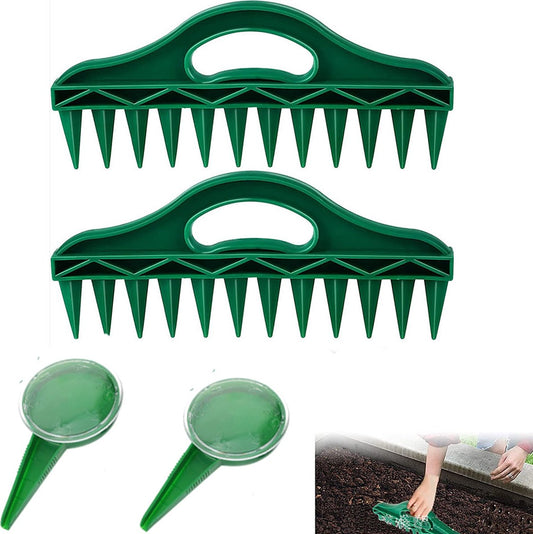 Planter - 4 Pieces - Garden Tools - Garden Seed Dibber Drill Spacer - Bottom 12 Holes - Spacers - Adjustable V1188-MS101-02190-1