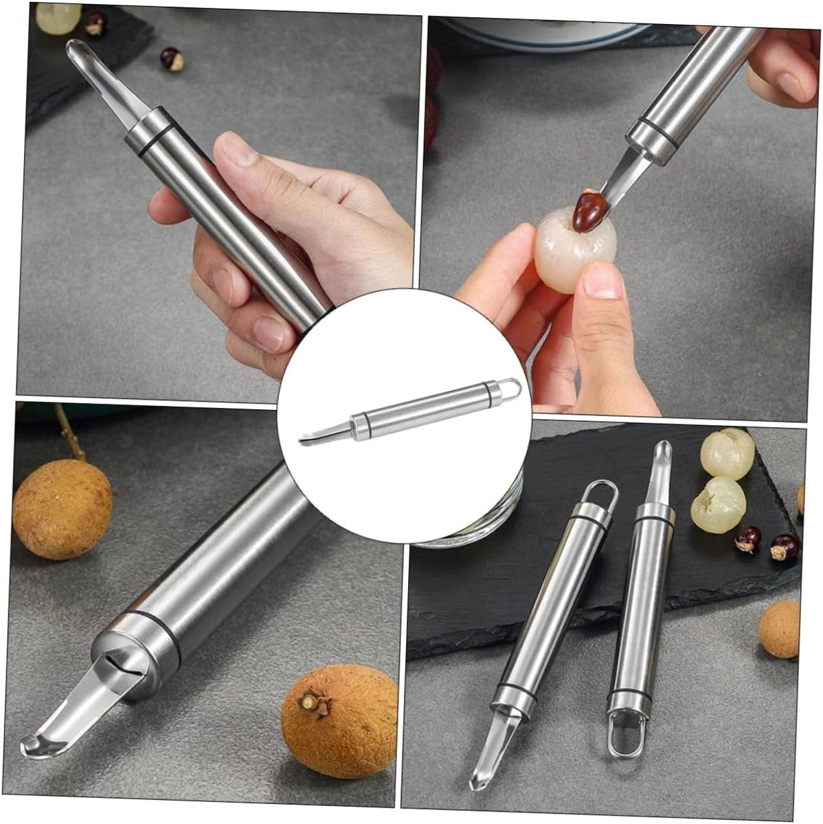 Fruit Corer - Professional Pitter - Creative Portable Longan Core Remover - Easy Core Removal - Ergonomic V1188-MS101-02197-1