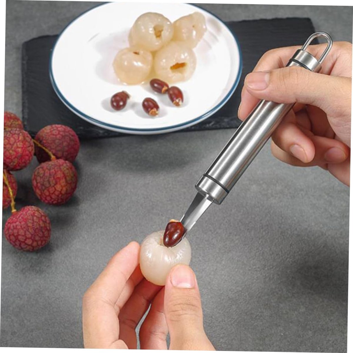 Fruit Corer - Professional Pitter - Creative Portable Longan Core Remover - Easy Core Removal - Ergonomic V1188-MS101-02197-1