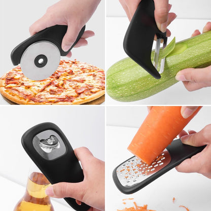 6-piece - kitchen tool set - Multifunctional kitchen tool - portable carabiner - fruit and vegetable peeler - V1188-MS101-02216-1