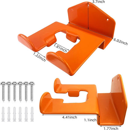 Hanging Hooks - 2 Storage Hooks - Garden Tool Hanging System - Tool Holder - Wall Bracket - Screws Included - V1188-MS101-02217-1