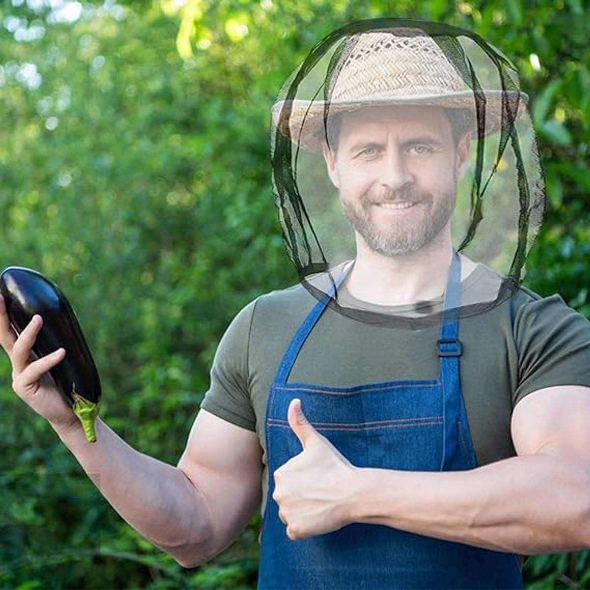 Pieces - Head Net - Anti-mosquito head net - Face protection - Bee hat - Anti-mosquito head net - Beekeeper's V1188-MS101-02220-1