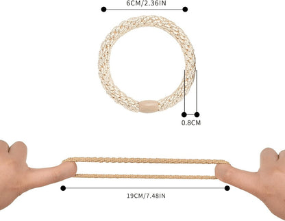 Allecto Plus - Pack of 12 elastic hair ties in various colors, suitable for different hairstyles V1188-MS101-02229-1