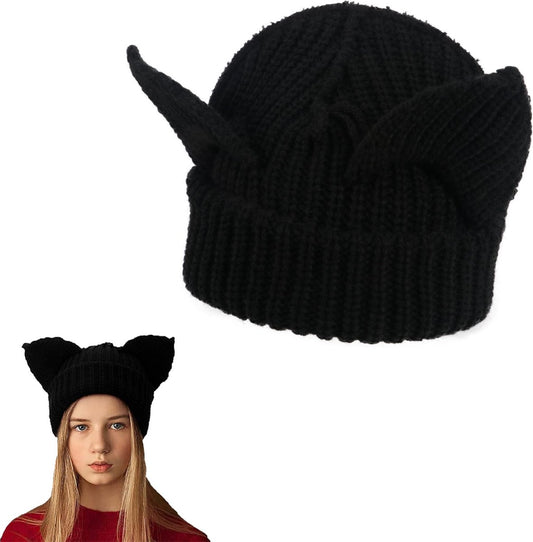 Hat - Knitted Hat - Warm Hat - Winter Hat - Beanie - Knitted - Sports & Everyday Use - Black - Men & Women - V1188-MS101-02231-1