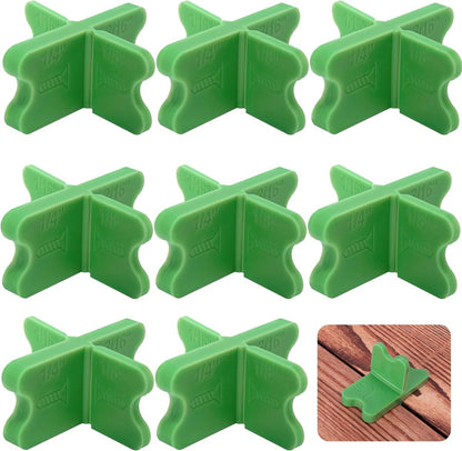 8 pieces - ABS deck spacers - 1/16", 1/8", 3/16", 1/4" - green deck spacers - for pressure-treated composite V1188-MS101-02235-1