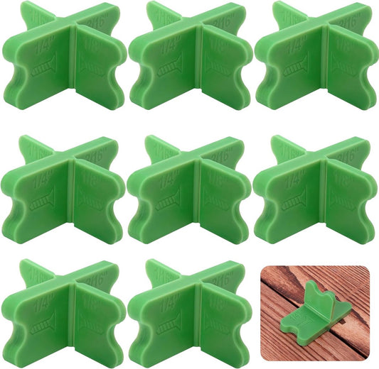8 pieces - ABS deck spacers - 1/16", 1/8", 3/16", 1/4" - green deck spacers - for pressure-treated composite V1188-MS101-02235-1