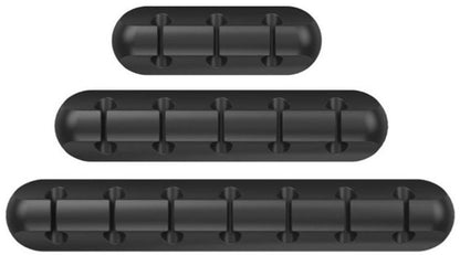 Black cable organizer - Cable net holder - Self-adhesive cable clip - Cable holder - USB cable fastening V1188-MS101-02236-1