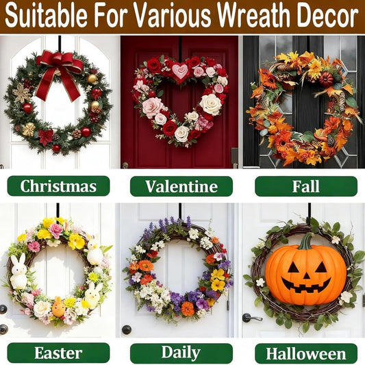 Wreath hanger - 1 piece - Christmas wreath hanger - adjustable from 38 to 65 cm - Wreath hanger for front V1188-MS101-02248-1