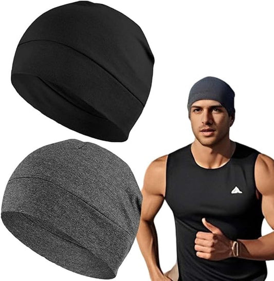 pieces - Beanie - Sleep cap - Running cap - Cycling cap - Helmet cap - for men and women - lightweight cotton V1188-MS101-02250-1