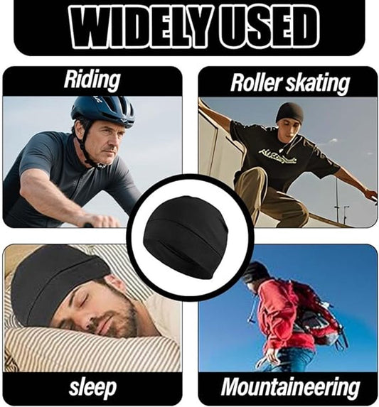 pieces - Beanie - Sleep cap - Running cap - Cycling cap - Helmet cap - for men and women - lightweight cotton V1188-MS101-02250-1