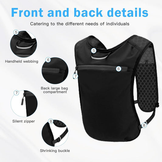 Reflective Running Vest - Running Vest - Running Vest with reflective - With 500ml Flask - Running Vest - V1188-MS101-02252-1