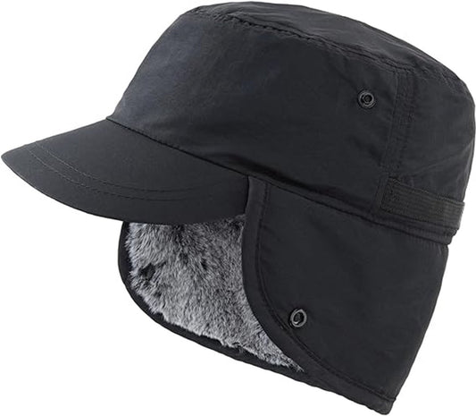 Beanie - Winter hat - Men's winter hat - Winter ear flap hat - with visor - with ear flaps - Ski hat - Cold V1188-MS101-02253-1