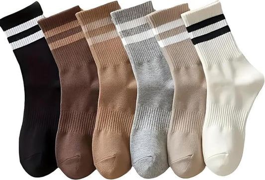 6 pairs - Socks - Cotton Socks - Autumn and winter socks - Comfortable and durable socks - striped socks for V1188-MS101-02269-1