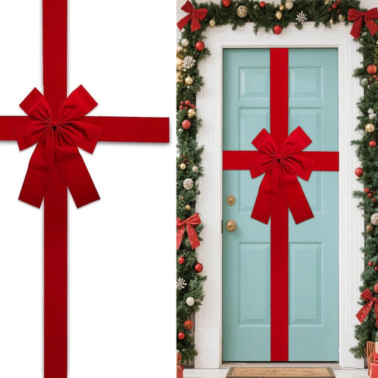 Christmas door - Door decoration - Christmas door bow - Christmas ribbon for door - Christmas decoration - V1188-MS101-02271-1
