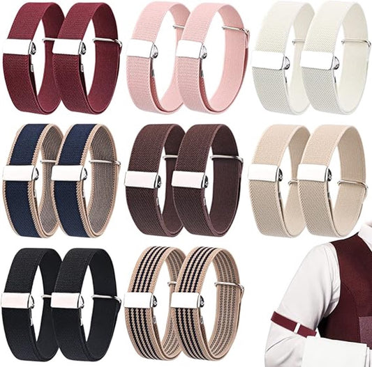 Sleeve Holder - 8 Pairs - Sleeve Holder - Sleeve Holders for Women and Men - Classic - Elastic - Women and V1188-MS101-02288-1