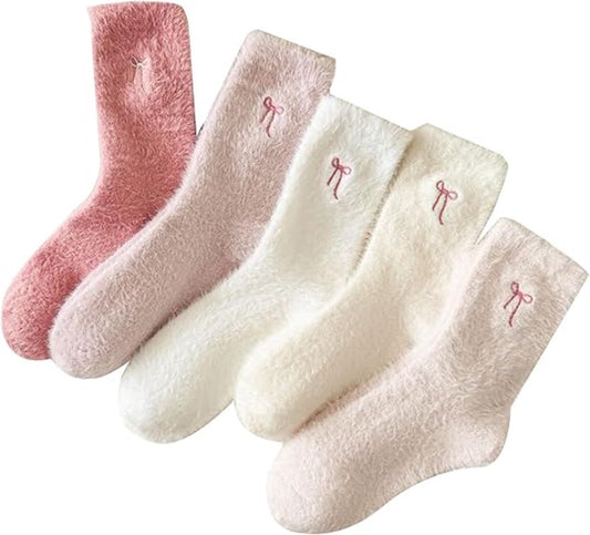 pairs - House socks - Women's house socks - Warm winter socks - Plush socks - Non-slip socks - Fluffy socks - V1188-MS101-02304-1