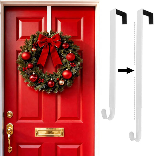 Wreath hanger - 1 piece - Christmas wreath hanger - adjustable from 38 to 65 cm - Wreath hanger for front V1188-MS101-02315-1