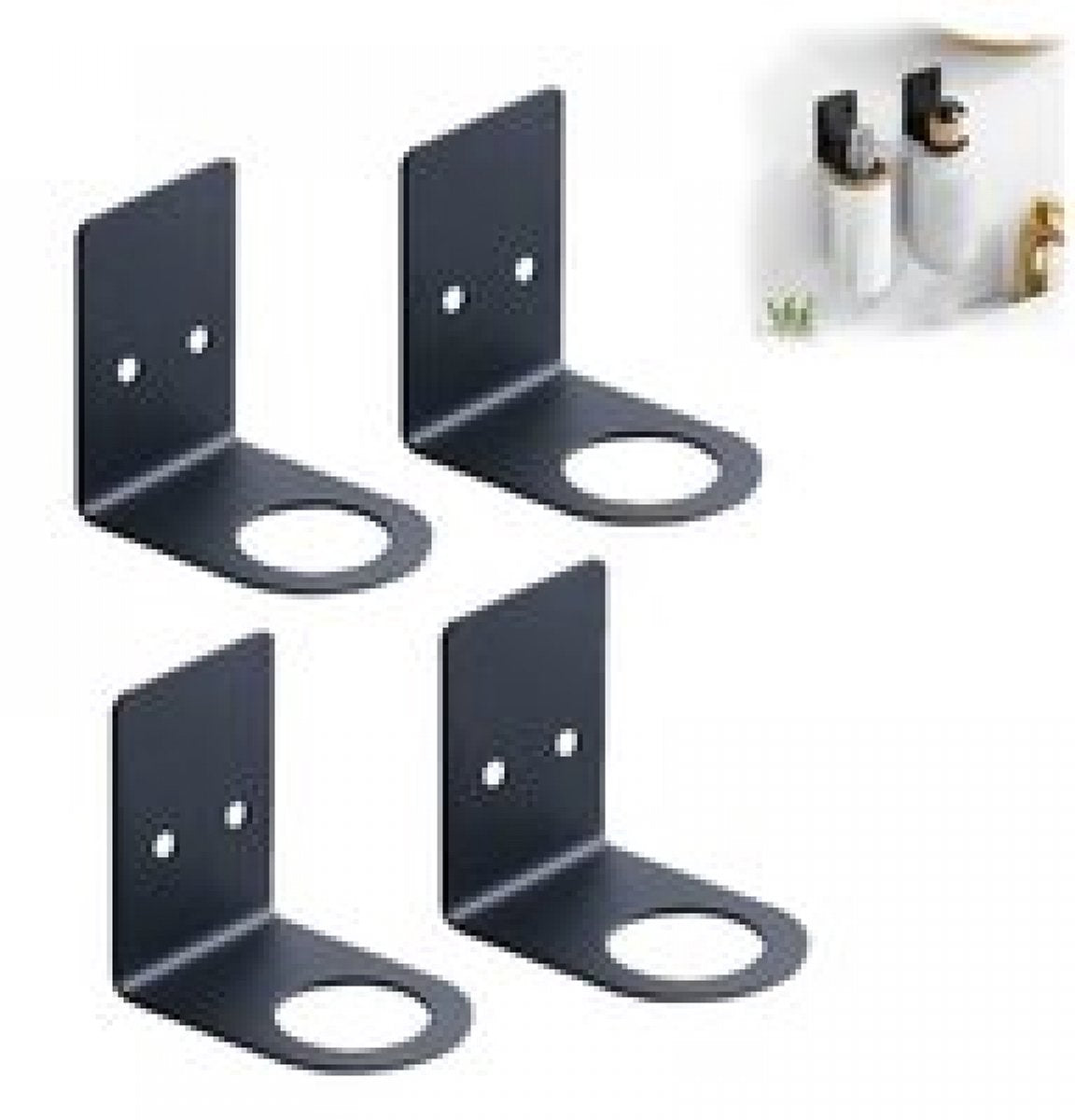 Pieces Wall-Mounted Soap Dispenser - Wall-Mounted Soap Dispenser - Hand Pump Holder - Wall-Mounted Shampoo V1188-MS101-02324-1