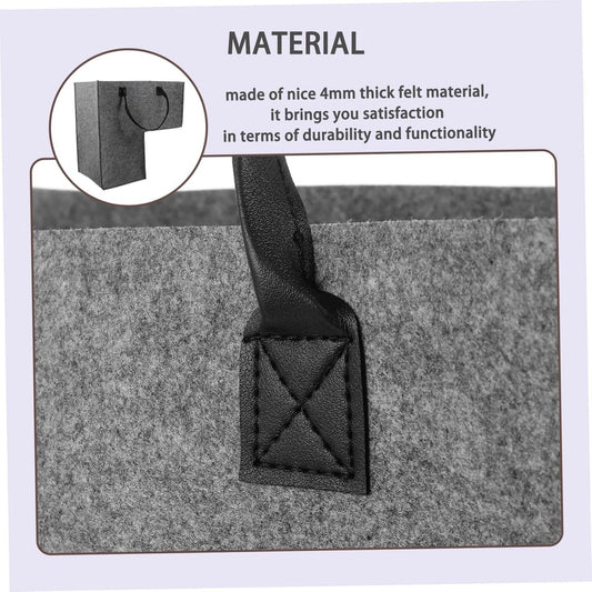 Stair Organizer Basket - Stair Basket - L-shaped Foldable Stair Basket - Storage Bag - Felt Stair Basket - V1188-MS101-02329-1