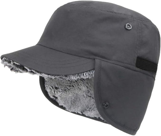 Beanie - Winter hat - Men's winter hat - Winter ear flap hat - with visor - with ear flaps - Ski hat - Cold V1188-MS101-02338-1