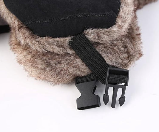 Beanie - men's beanie - Winter beanie - With Ear flaps and Face Mask - Winter Fur - Men's winter hat - V1188-MS101-02339-1