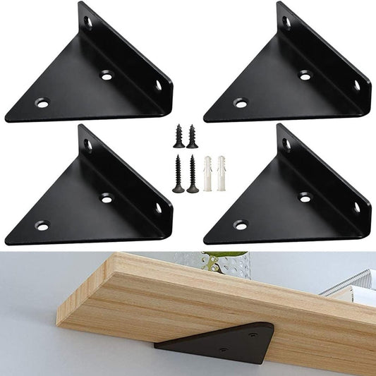 4 pieces - Shelf brackets - 10*8 cm - Wall-mounted floating bracket - Concealed shelf bracket - metal shelf V1188-MS101-02348-1