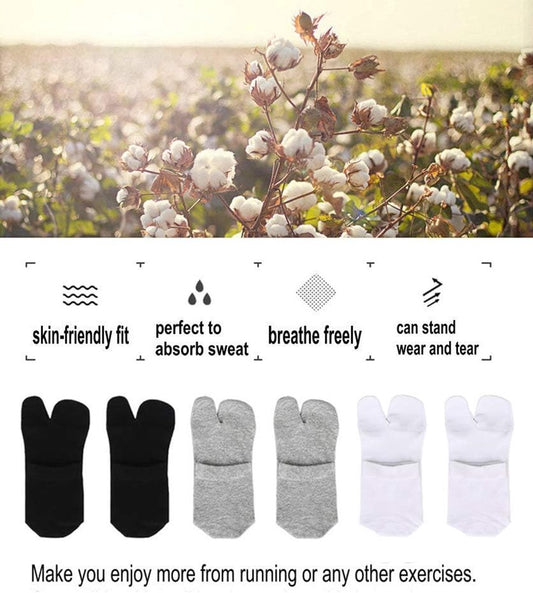 3 pairs - Tabi socks - Tabi Sock Set - Tabi Athletic Socks - Sandal socks - Big toe sock - Slipper socks - V1188-MS101-02349-1
