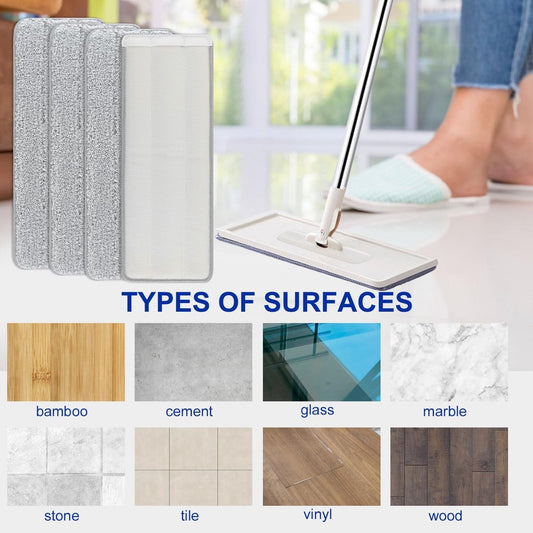 Mop Pad Refills - 10 Pieces - Mop Refill - Mops - Wet and Dry for Home Cleaning - Viscose Mop - Microfiber V1188-MS101-02357-1