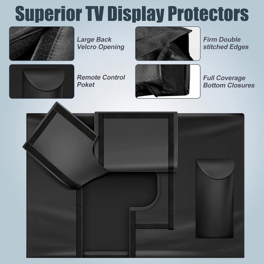 Outdoor TV case 55-58 inch - TV screen protector - waterproof and weatherproof outdoor flat screen case - V1188-MS101-02358-1