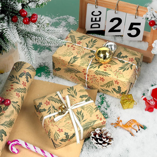 Wrapping paper - Christmas wrapping paper - Christmas gift paper - Wrapping paper with figures - 43 x 300cm - V1188-MS101-02379-1