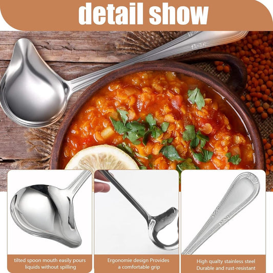 2 pieces - Gravy ladle - Spoon - Spoon with spout - Kitchen sauce ladle - Sauce ladle - Stirring spoon - Soup V1188-MS101-02384-1