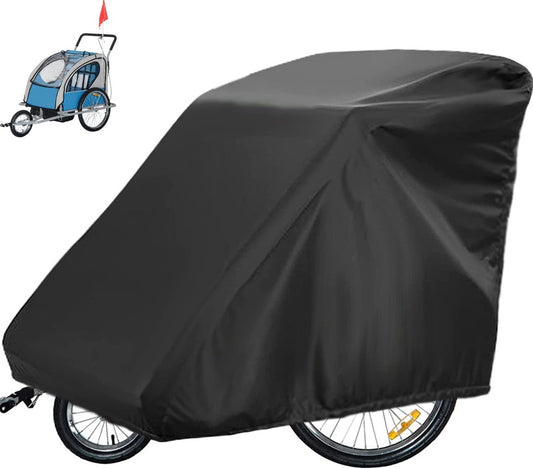 Bicycle Trailer Cover - Waterproof Bicycle Trailer Storage Cover - 420D Oxford Fabric - Waterproof cover for V1188-MS101-02393-1
