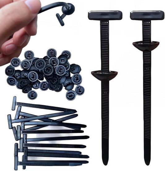 100 pieces - Nylon cable tie buckle - cable ties - nylon cable tie holder - self-locking plastic cable ties - V1188-MS101-02396-1