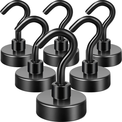 magnetic hook - 6 pieces for more than 5 kg - super strong pulling force - magnet with hook - heavy-duty V1188-MS101-02425-1