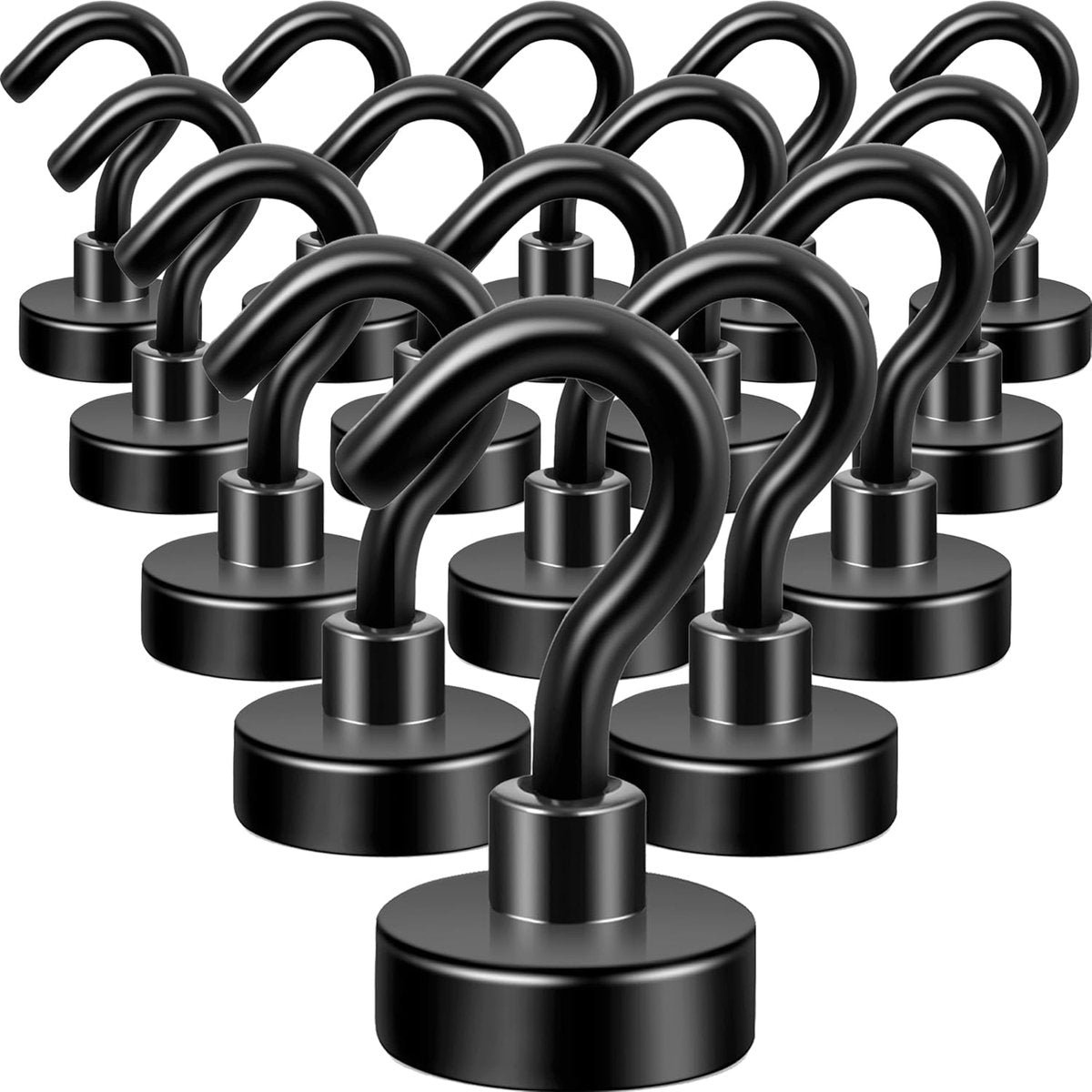 magnetic hook - 15 pieces for more than 5 kg - super strong pulling force - magnet with hook - heavy-duty V1188-MS101-02440-1