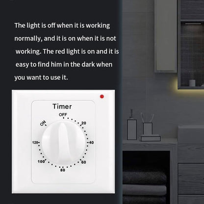 Countdown Switch - 120 minutes - Countdown timer switch - Mechanical countdown timer socket - time switch - V1188-MS101-02451-1