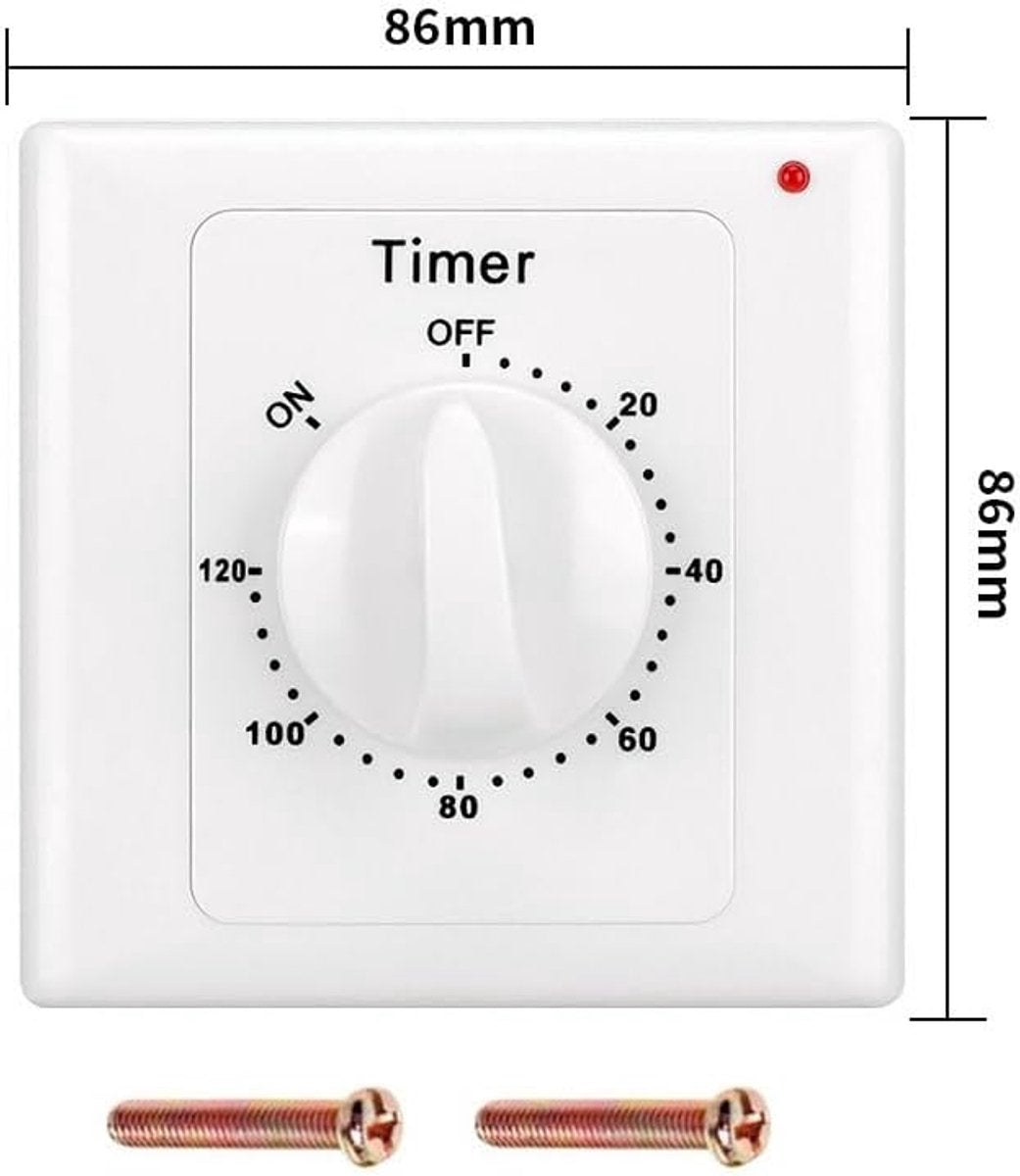 Countdown Switch - 120 minutes - Countdown timer switch - Mechanical countdown timer socket - time switch - V1188-MS101-02451-1