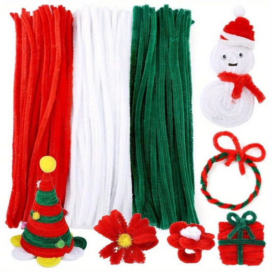 300 pieces - Pipe Cleaners - 30cm - Twister Sticks - Colored Pipe Cleaners - Christmas Pipe Cleaners - V1188-MS101-02455-1