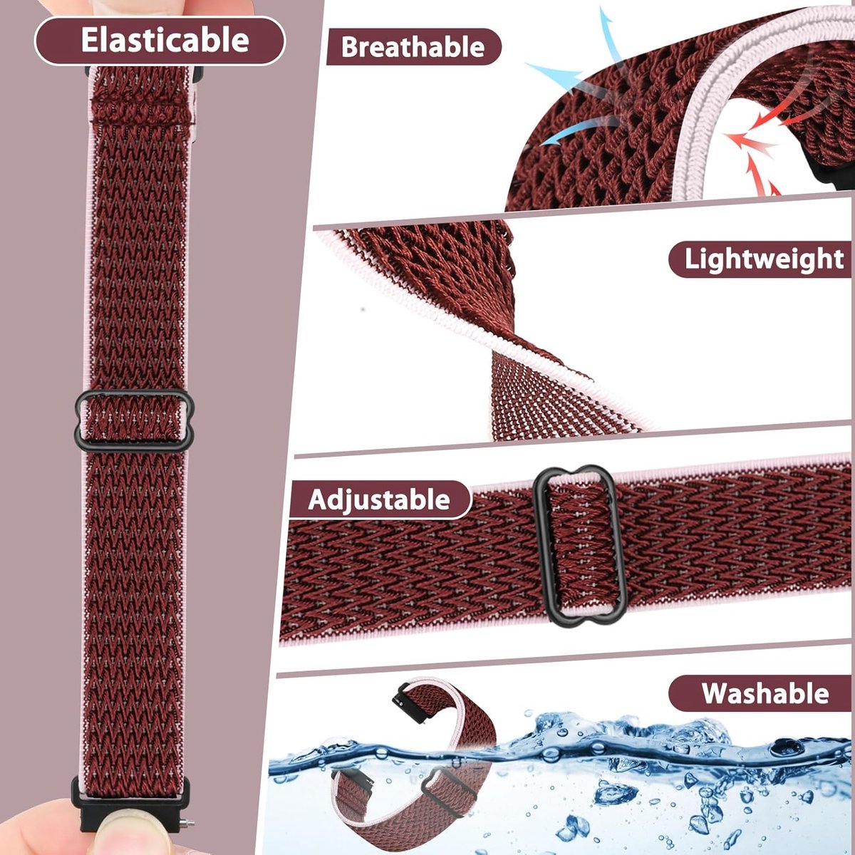 Watch Strap - 3 Pieces - Watch Strap - 20mm Watch Strap - Adjustable - Watch Strap - Replacement Strap for V1188-MS101-02461-1