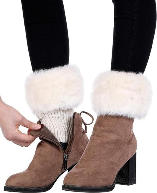 4 pairs of Leg Warmers - warm winter boots - warm winter ankle boots for women - Furry Fuzzy - short warm V1188-MS101-02462-1